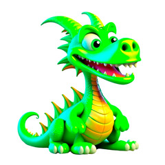 Obraz premium green dragon cartoon