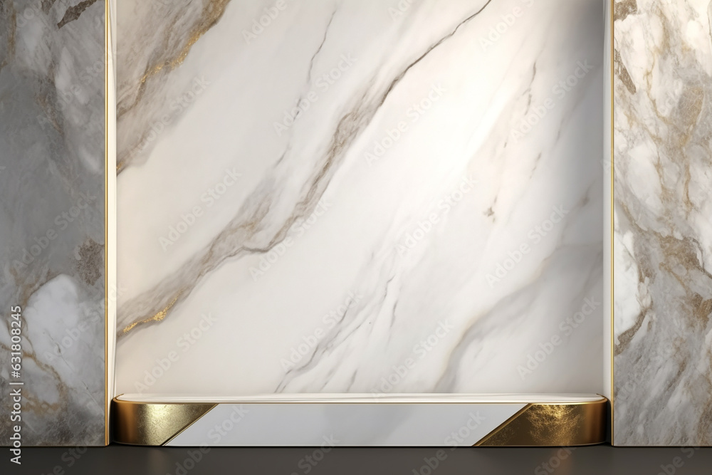 Poster product display background with marble,stone and leaf .minimal background for products presentation.