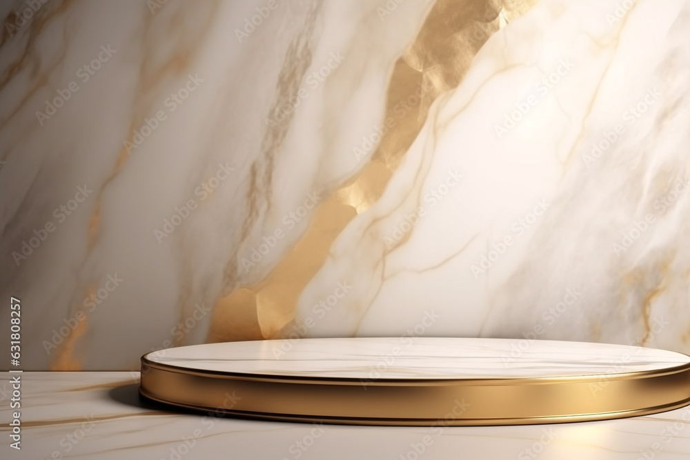 Poster product display background with marble,stone and leaf .minimal background for products presentation.
