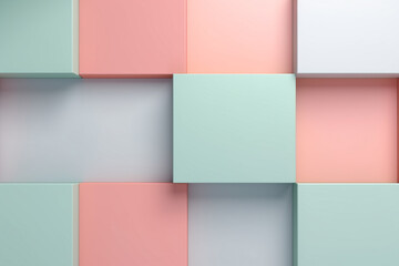 Minimal pastel product podium background for cosmetic presentation.Created with Generative AI technology