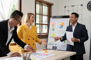 Asia business meeting   consultations of business people in the company's meeting room. 