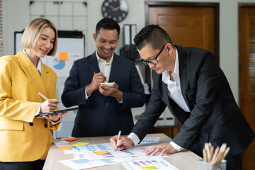 Asia business meeting   consultations of business people in the company's meeting room. 
