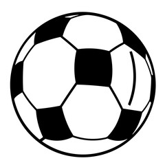 Vector Soccer Ball Icon on White Backgrounds