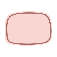 Abstract rectangle shape for text frame background and texture in a organic blob vector illustration