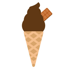 cone ice cream illustration Vector
