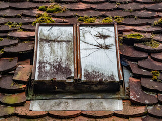 Beschädigtes Dachfenster