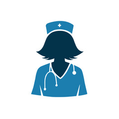 Pay tribute to nurses' compassion and care with this poignant illustration of a nurse silhouette. Gratitude for their healing touch.