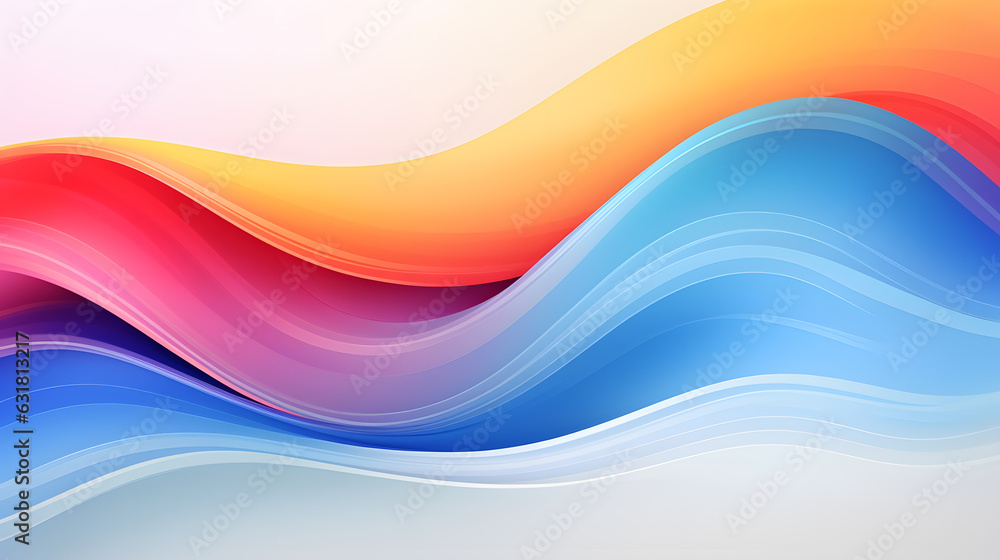 Fototapete generative ai : colorful template banner with gradient color. design with liquid shape.
