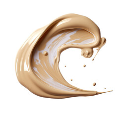 Cosmetic cream splashing with liquid foundation element.