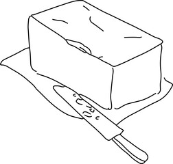 Watercolor Butter illustration