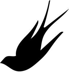 silhouette of a swallow vector