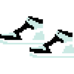 Sneaker cartoon icon in pixel style