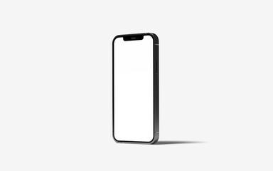 Phone screen mockup on a white background
