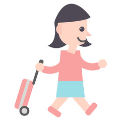 tourist illustration Vector