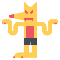 werewolf illustration Vector