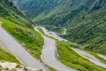 Tremola, Passstrasse, Gotthardpass, Gotthardpassstrasse, Gotthard, Bergstrasse, Pflastersteine,...