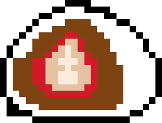 Obraz premium Daifuku cartoon icon in pixel style