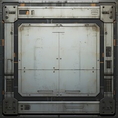 Scifi wall texture panel. Generative AI