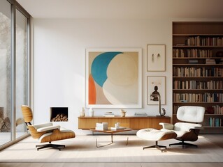 Modern minimalist living room generative ai