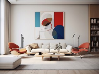 Modern minimalist living room generative ai