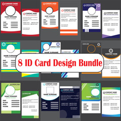 Free vector abstract id cards template concept