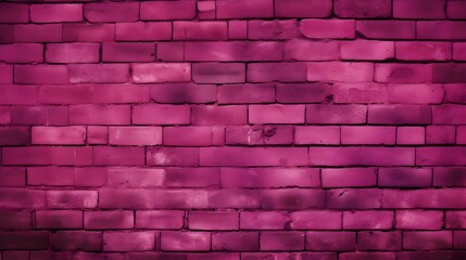 Fototapeta na wymiar Close Up of a Brick Wall in fuchsia Colors. Vintage Background 