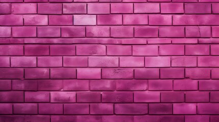 Fototapeta na wymiar Close Up of a Brick Wall in fuchsia Colors. Vintage Background 