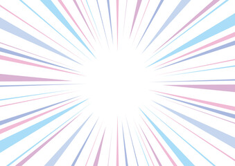 集中線　カラフル　青　水色　ピンク　紫　背景