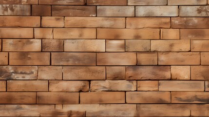 Close Up of a Brick Wall in khaki Colors. Vintage Background

