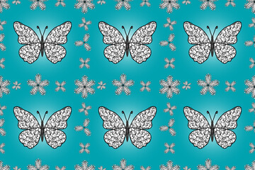 Seamless floral summer pattern background on pleasant colors.