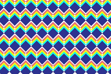 Square zigzag fabric pattern on white background.