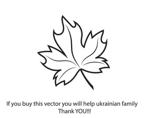 Vector image - maple leaf. Icon. Nature