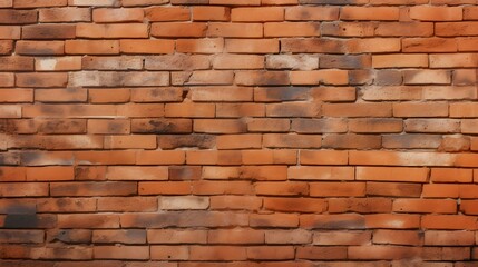Close Up of a Brick Wall in orange Colors. Vintage Background
