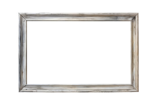 Old wood fream of photo,artwork and wallpaper isolated on transparent background. Generative Ai
