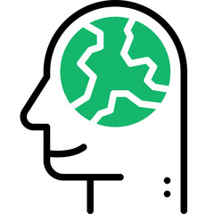 earth flat line icon