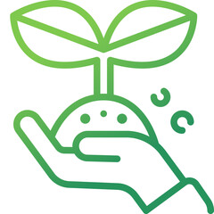 planting gradient line icon