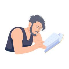 Obraz premium Guy Reading 