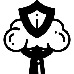 save nature solid line icon