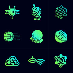 World Internet Day logo design bundle vector illustration 29th October