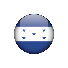 Honduras Flag Circle Button Vector Template