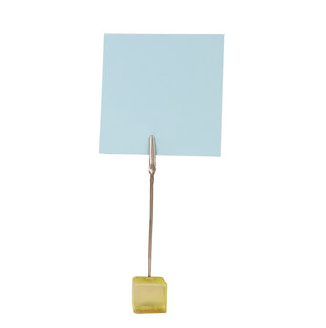 a blank reminder card on a holder