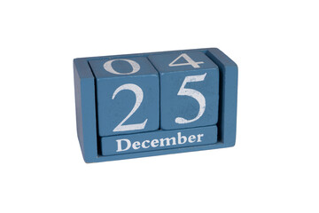 a wooden calendar with the date of Christmas