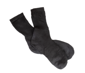 a pair of black socks
