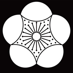 家紋です。五曜梅といいます。