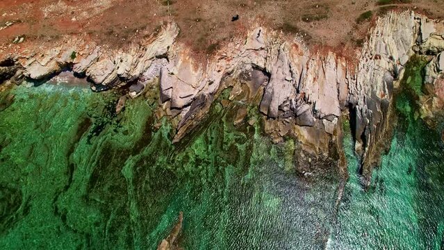 Aerial view of Macari beach. Sicily Italy
