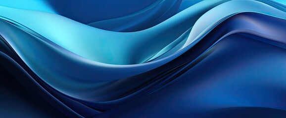 Fototapeta premium Blue abstract background design. Modern wavy line pattern.