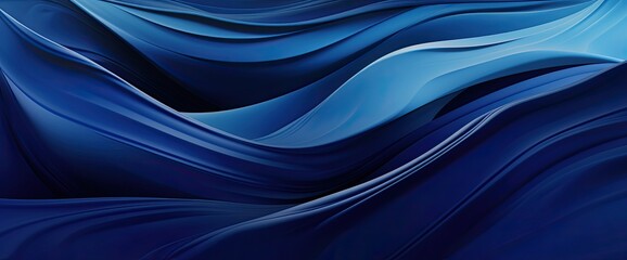 Obraz premium Blue abstract background design. Modern wavy line pattern.