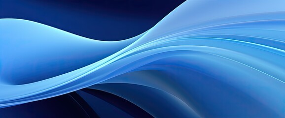 Fototapeta premium Blue abstract background design. Modern wavy line pattern.