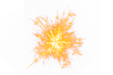 Fireworks Sparks Isolated on transparent background PNG file