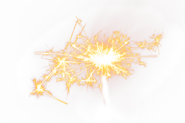 Fireworks Sparks Isolated on transparent background PNG file